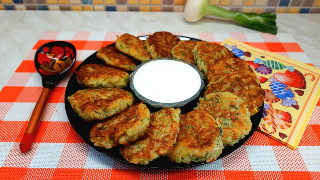 оладьи из цукини с картофелем и сыром