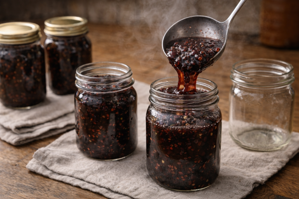 варенье из ежевики с грецкими орехами