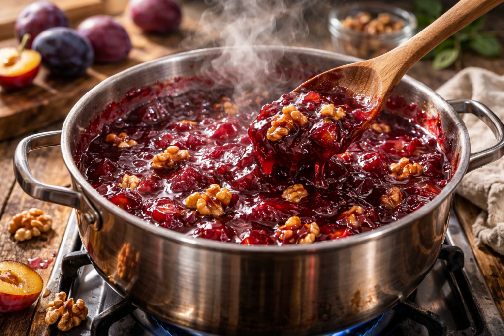 джем из сливы с грецкими орехами